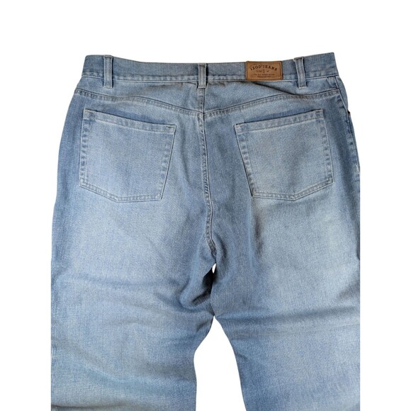 IZOD Jeans WOMEN 16 Blue Stretch Wide Leg PINK PATCHES Classic Ladies Vintage - Picture 6 of 8